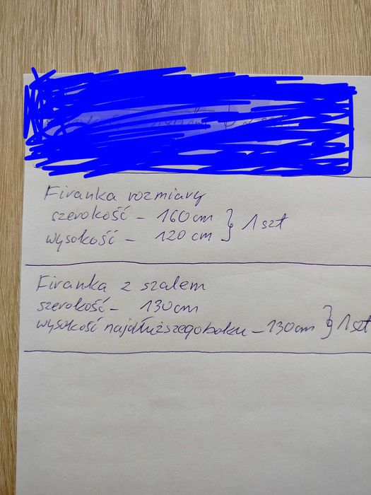 Sprzedam 2 firanki używane w dobrym stanie