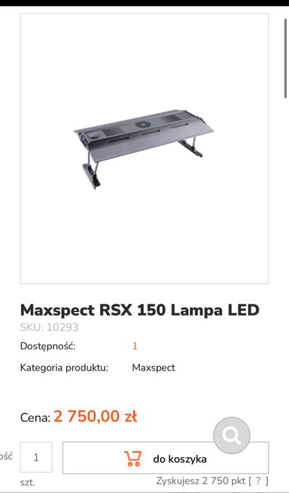 Lampa Maxspect RSX R5-R150 150W do akwarium morskiego morskie (Razor)