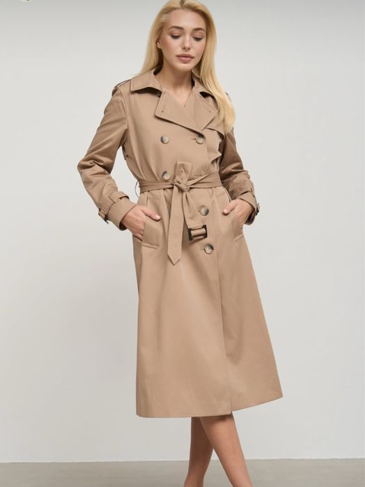 Тренч бежево-карамельний