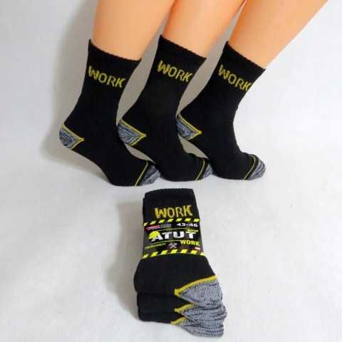 3 pary Skarpety MĘSKIE ROBOCZE WORK skarpetki do pracy Polskie 39-42