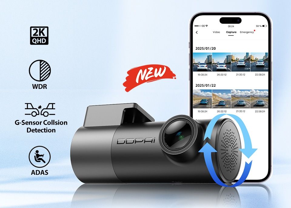 Wi-Видеорегистратор автомобильный DDpai MINI Pro 2K