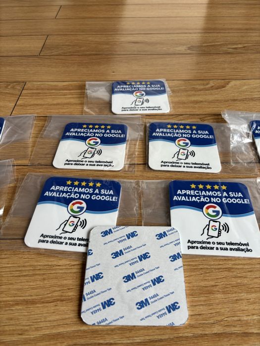 Placas NFC de avaliações para negoçios