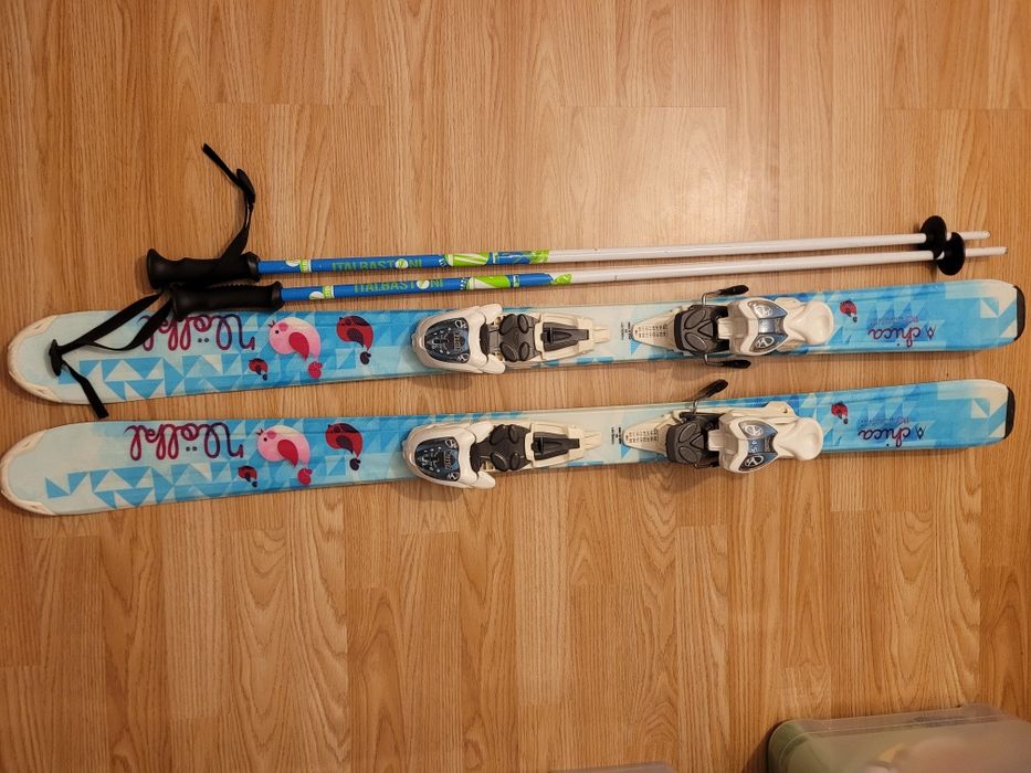 Narty dzieciece 110cm volki chica niebieskie