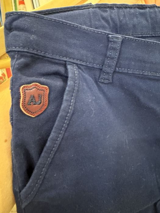 Брюки котонові темно сині для хлопчика зріст 170