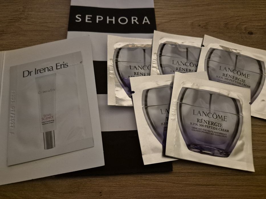 6 sztuk! LANCOME Renergie HPN 300 Peptide Cream 5 x 1 ml krem liftingujący z peptydami DR IRENA ERIS Sensi Science krem na dzień SEPHORA NA WYJAZDY!