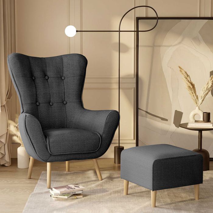 Fotel Uszak Neviro - Wygodny, Stylowy i Elegancki / możliwy podnóżek