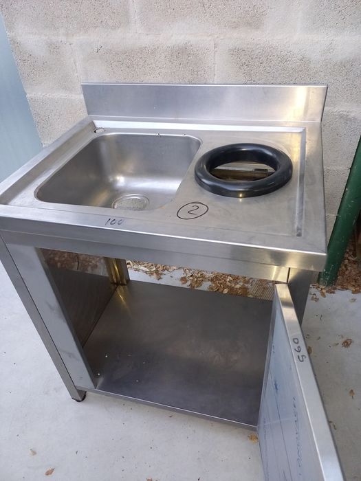 Bancada com cuba inox