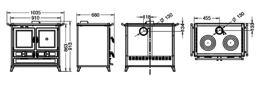 Kuchnia z piekarnikiem Thermorossi KLARA EVO