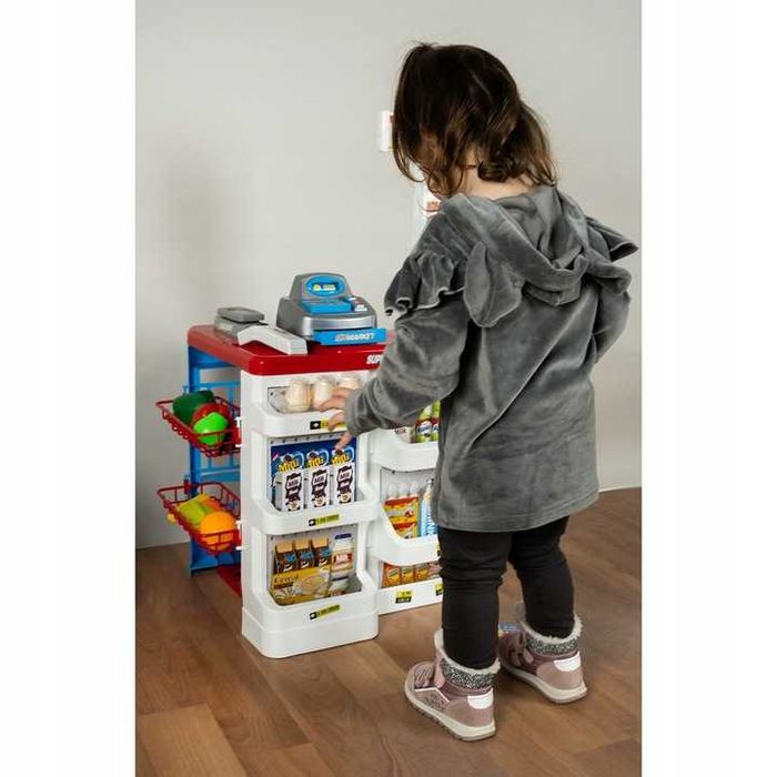 Supermarket Sklep Kasa dla Dzieci Stragan + Wózek Koszyk z Akcesoria