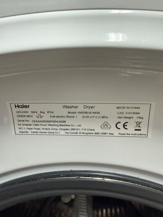Pralko-Suszarka Haier Direct motion HWD80-B14939 8/5kg 60cm GW