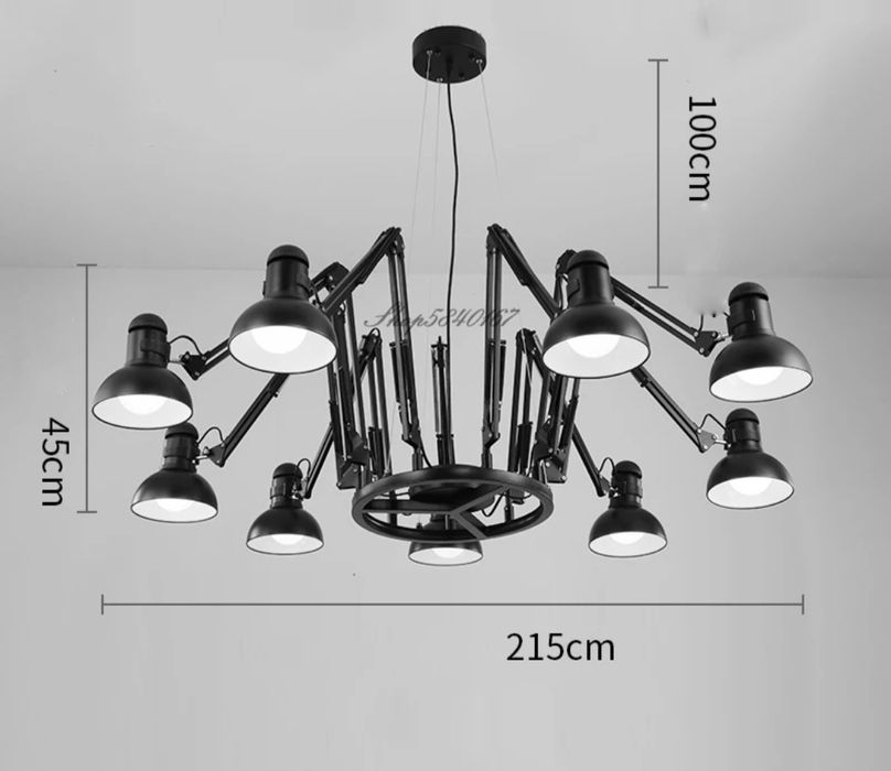 Lampa sufitowa pająk 9 punktów świetlnych
