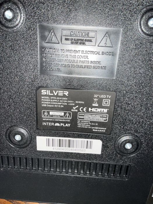 Tv Silver 32 polegadas, com defeito no ecrã