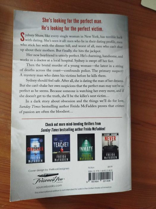 Livro "The Boyfriend" de Freida Mcfadden