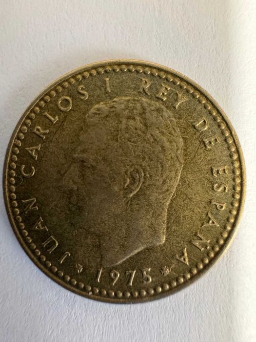 Uma peseta 1975 estrela 78 (Espanha) Rara com erro no "Ñ"