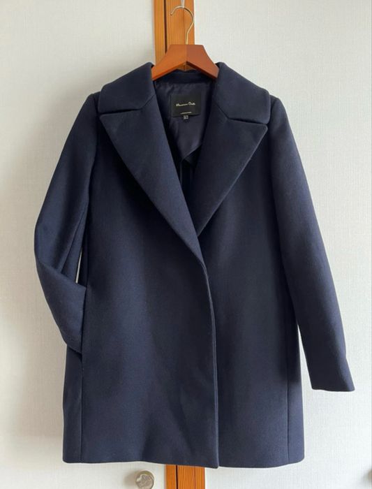 Пальто Massimo Dutti синього кольору