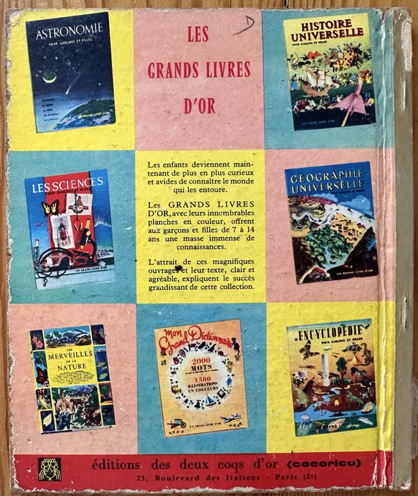 Livro antigo sobre animais selvagens para criancas