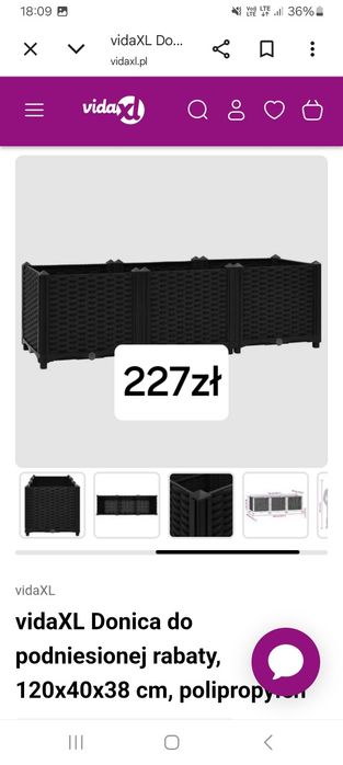 Skrzynia,donica,podniesiona rabata