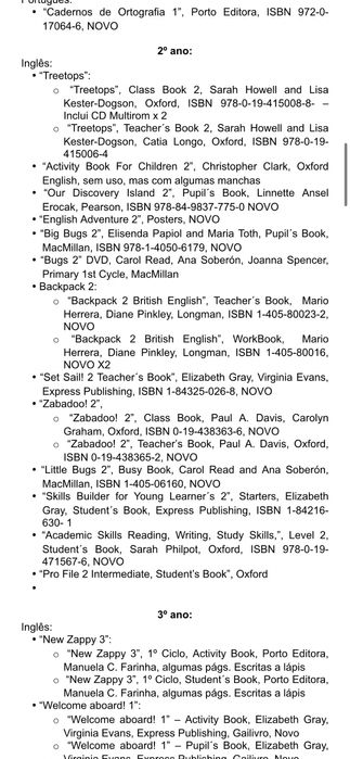 Vendo livros e manuais escolares !