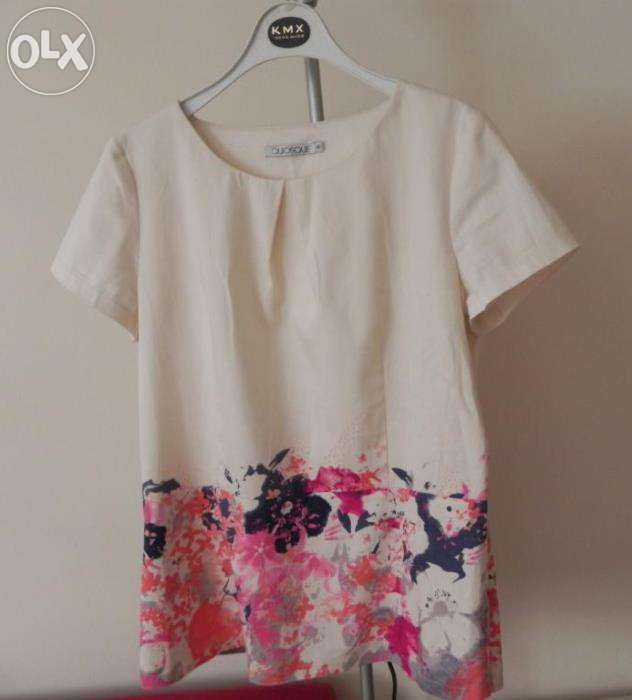 Quiosque bluzka 40 L kremowa kolorowa baskinka