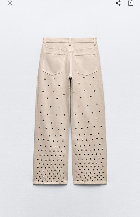 Jeansy Trf  z ćwiekami ZARA r S