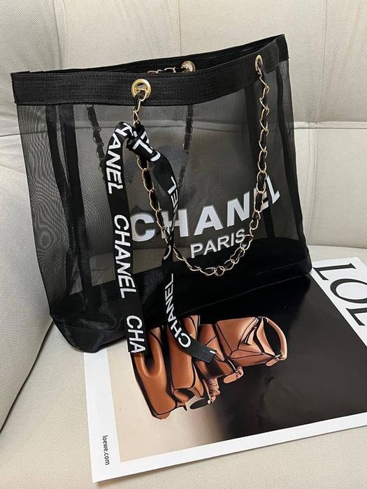 Сумка пляжна  шоппер в стилі шанель