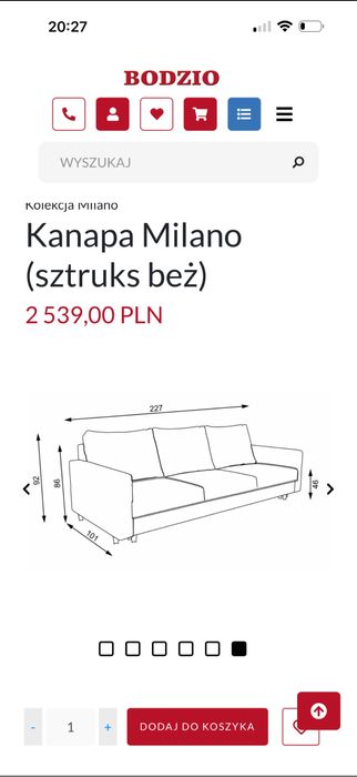 Sprzedam nowa , nie uzywana kanape , stan idelany- Bodzio meble