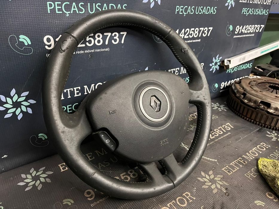 Volante usado pele com airbag RENAULT CLIO III 3