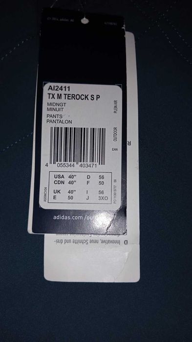 Adidas Terrex р.52-54(талия 90-102см) для активного отдыха штаны