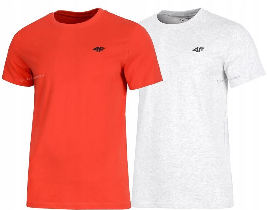 4F Zestaw 2Szt. 2-Pak Męska Koszulka T-Shirt 100% Bawełna / Rozm Xxl