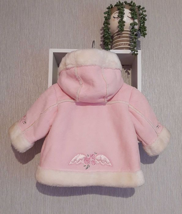 Różowy kożuch kożuszek kurtka kurteczka Ladybird 0-3m