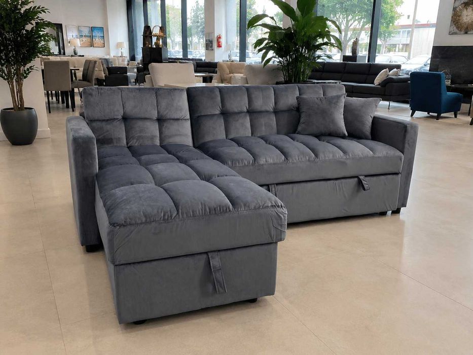 LIQUIDAMOS SOFAS CAMA COM BAU NOVOS ENVIO GRATUITO PAGA NA ENTREGA DIRETO DE FABRICA