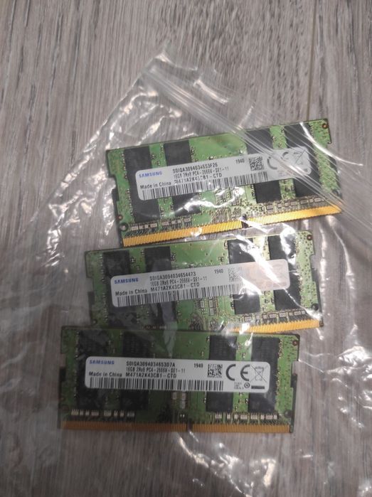 Память DDR4 samsung 8/ 16Гб ноутбук(SSD 256 Gb)