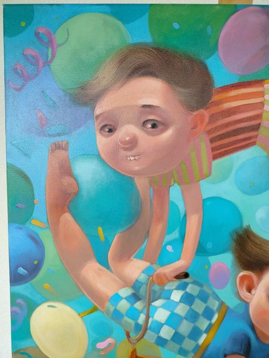 Bracia Confetti duży piękny barwny Adamska