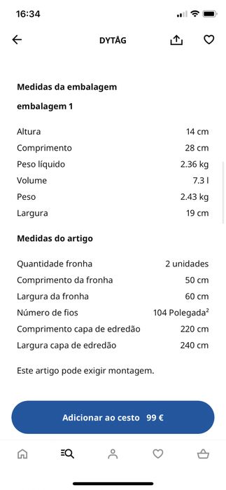 Capa de edredão IKEA 100% linho