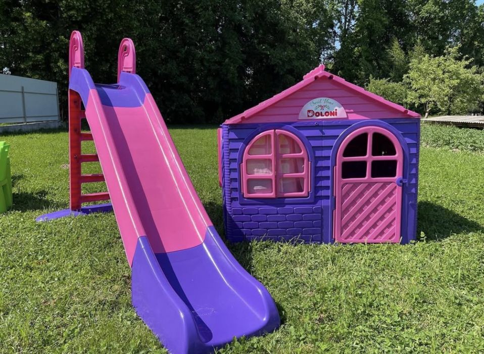 Дитячий будинок гірка пісочниця Детская песочница горка качеля Долоні