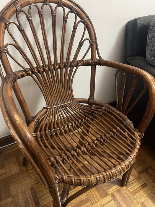 Cadeira bambu madeira