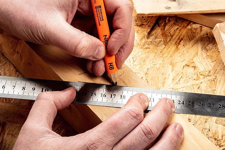 Przymiar Liniowy 50Cm Liniał Linijka Stal Nierdzew