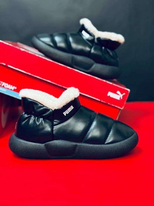 Кожаные Дутики , снубутсы женские Puma / лучшая зимняя обувь на сейчас