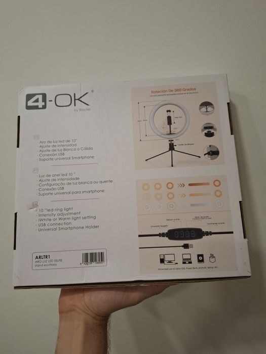 Aro de Luz LED 10" Sobremesa 4-OK