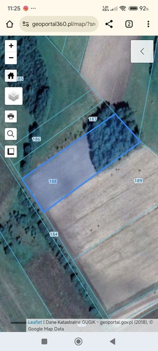 Działka z warunkami zabudowy 38 ary