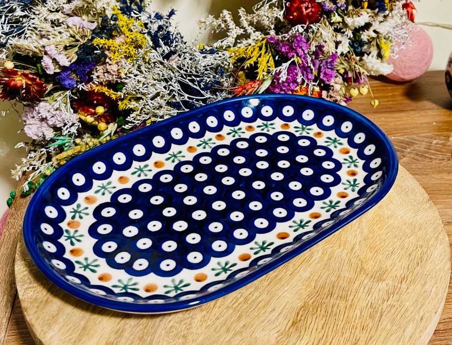 Ceramika Bolesławiec. Talerz Półmisek 23 cm (337)