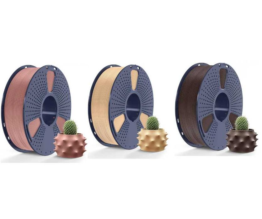 Пластик SUNLU Wood PLA філамент, з натуральним деревним волокном