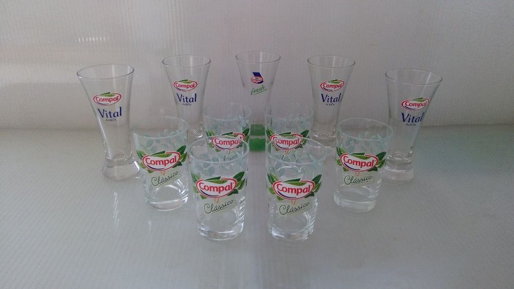 Copos COMPAL conjunto de 11 copos