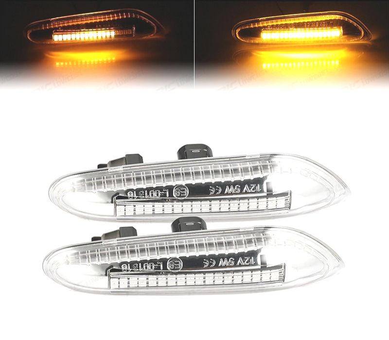 PISCAS LATERAIS DINAMICOS LED BMW E82 E81 E88 E46 E90 E91 E92 E93 E60 E61 E83 E84 CROMADO