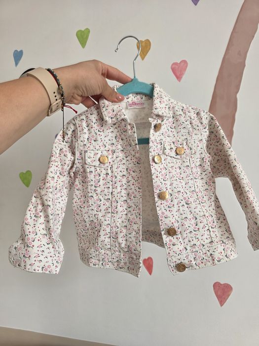 Kurtka katana dziewczynka kwiatuszki