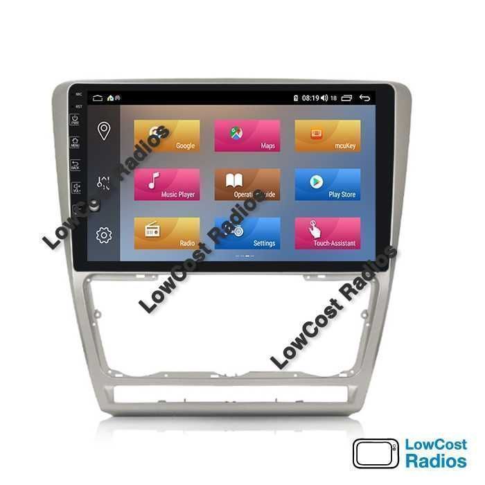 Auto Rádio 10 Polegadas SKODA OCTAVIA 2 | GPS ANDROID BT USB APPS WIFI | CARPLAY • ANDROID AUTO