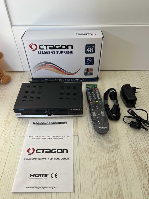 Dekoder DVB-S2X/T2 Octagon SF8008 Supreme V3 4K Combo WIFI BT OpenaTV