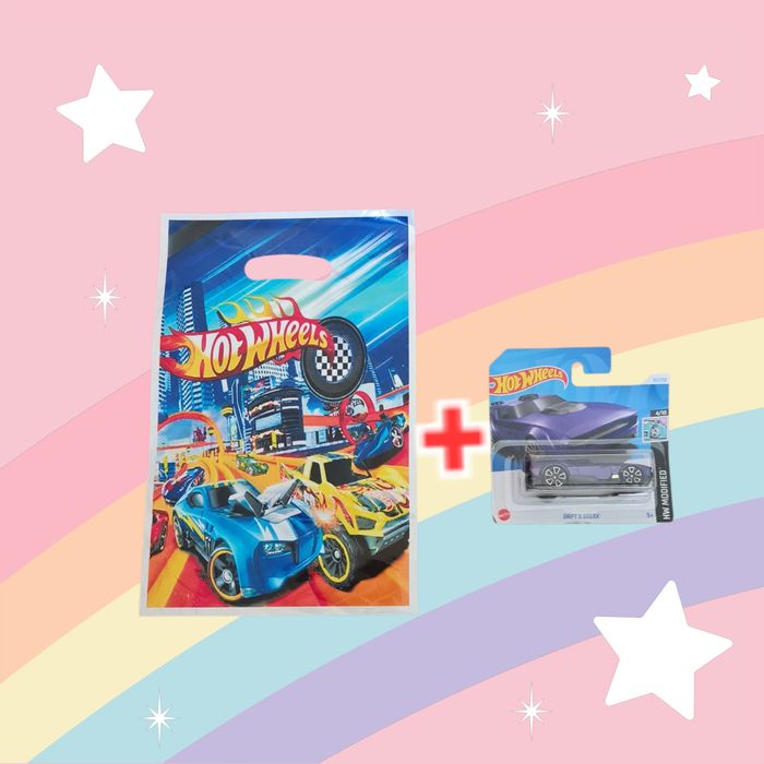 Zestawy prezentowe upominkowe grupowe dla dzieci auto Hot Wheels i tor