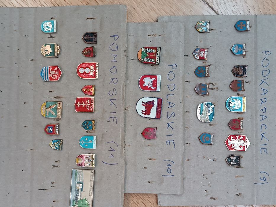 HERBY MIAST, przypinki, wpinki, odznaki, herby na szpilce