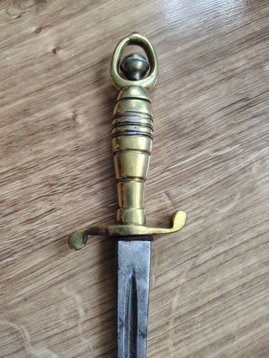 Stary kordzik, sztylet z mosiężną rękojeścią napis SZERIN ( SCHWERIN)